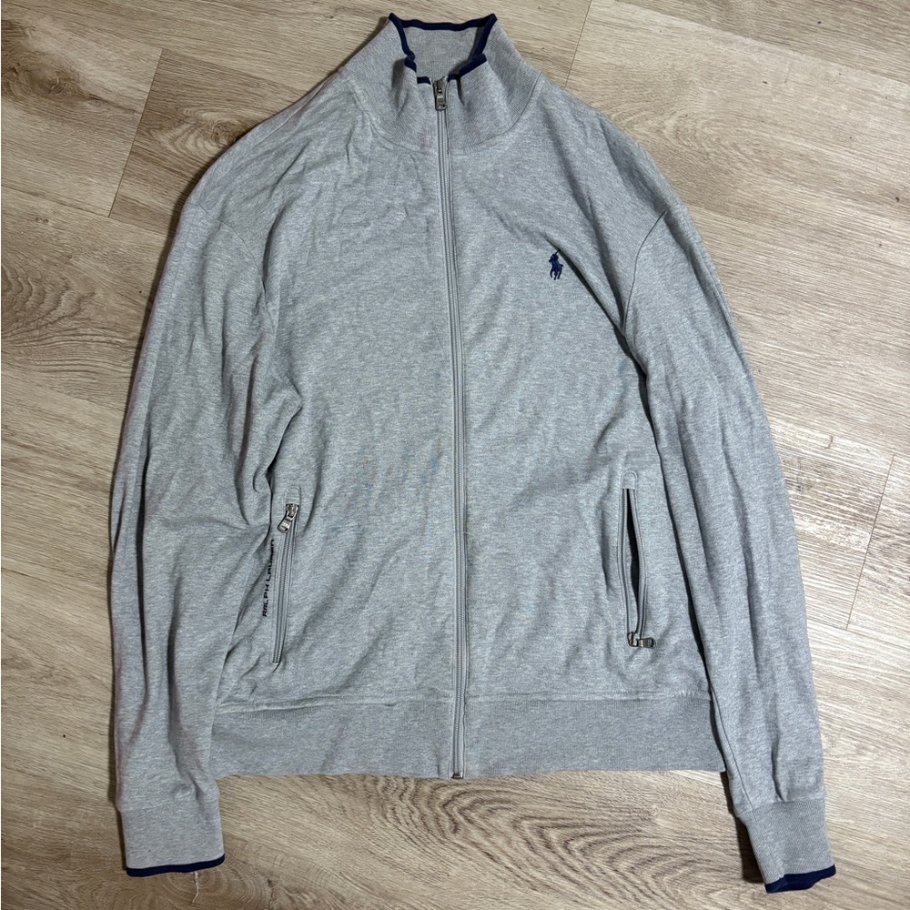 Polo by Ralph Lauren Light Gray Zip-Up Sweater